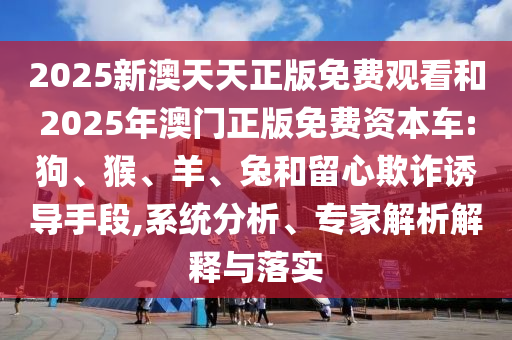 2025新澳天天正版免費觀看和2025年澳門正版免費資本車:狗、猴、羊、兔和留心欺詐誘導手段,系統分析、專家解析解釋與落實