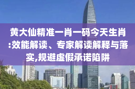 黃大仙精準一肖一碼今天生肖:效能解讀、專家解讀解釋與落實,規避虛假承諾陷阱