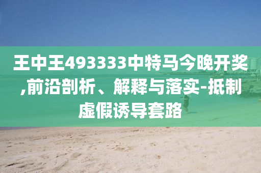 王中王493333中特馬今晚開獎,前沿剖析、解釋與落實-抵制虛假誘導套路